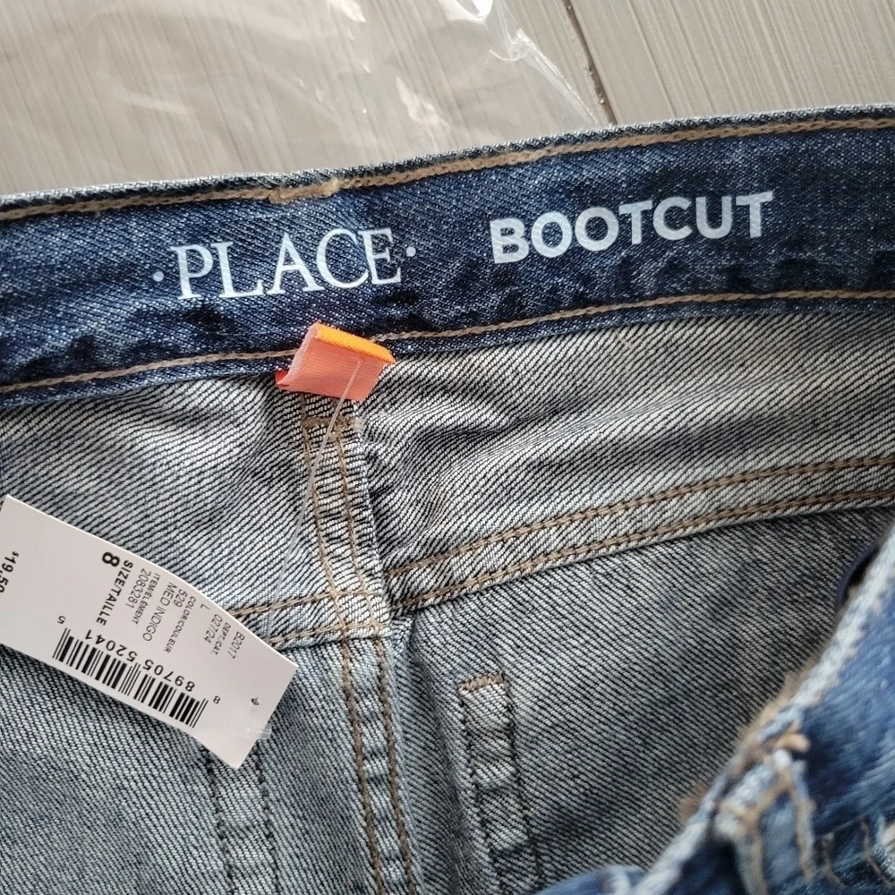 The Children's Place NWT Boys Sz 8 Medium Indigo Bootcut Jeans Denim Blue
